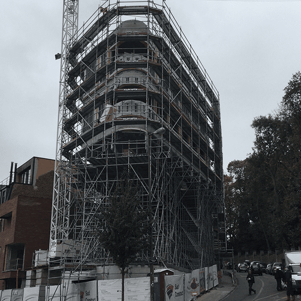 Afix fast X52 support scaffold Rue Henin Brussels
