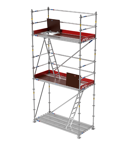 Afixfast steiger ladderopgang