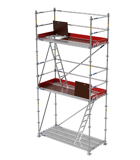 Afixfast steiger ladderopgang