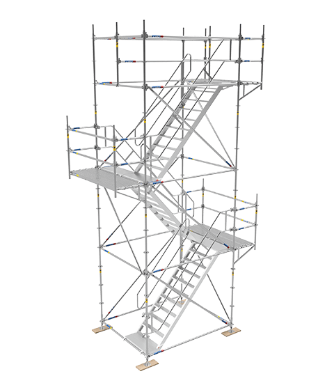 Afixfast steiger traptoren