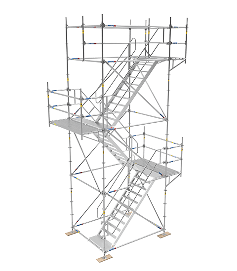 Afixfast steiger traptoren