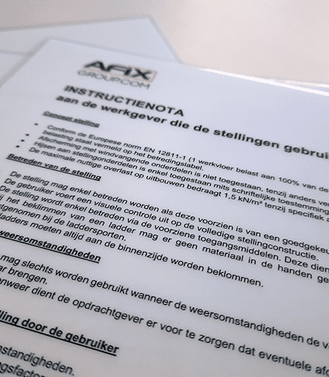 montage instructienota