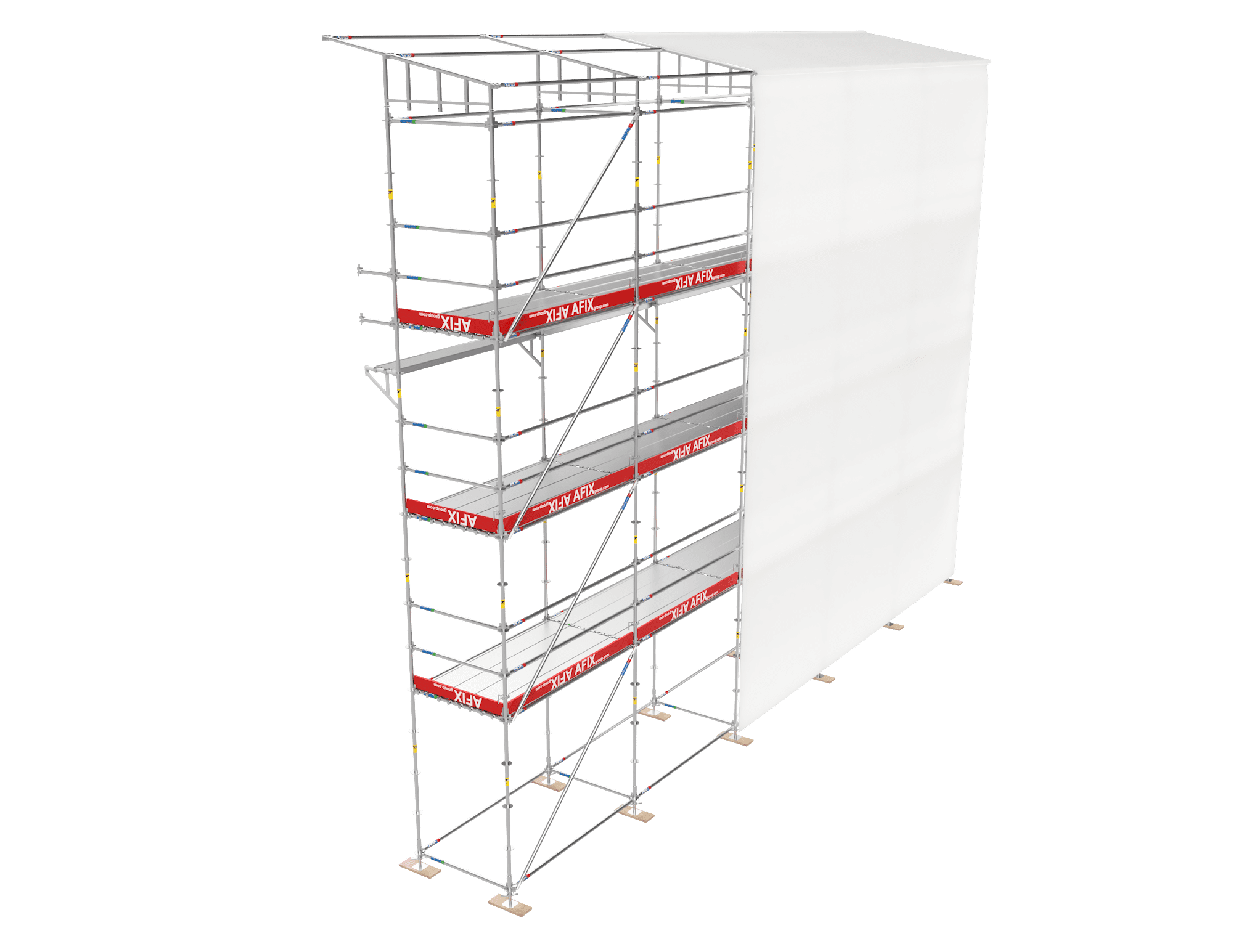 Afixfast shrinkwrap film scaffolding
