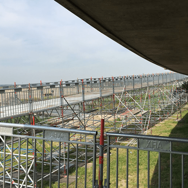 Afix fast X52 emergency scaffold for bicycle bridge - Meulhan Rotterdam