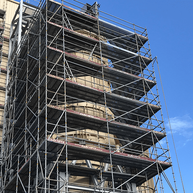 Afix fast X52 échafaudage d'industrie pour shut down travaux - Lafarge ciment - Mauritius 