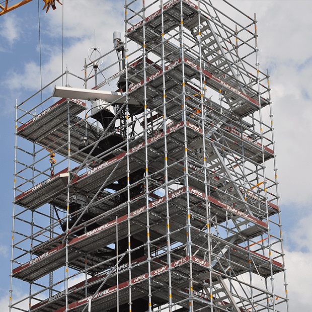 Afix Group scaffold setup - CNOI - Port Louis Mauritius