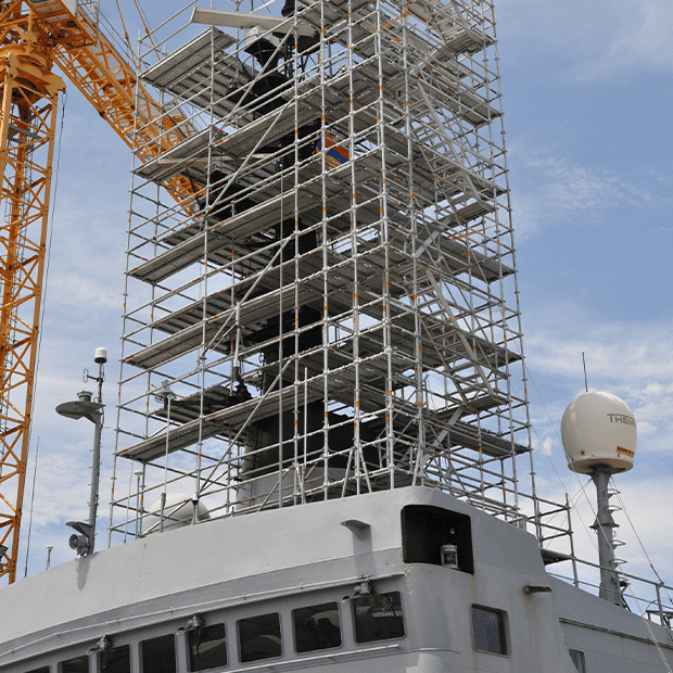 Afix Group scaffold setup - CNOI - Port Louis Mauritius