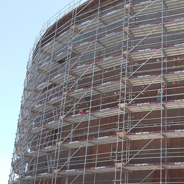 Afix fast X52 industrial tank scaffold construction - Tupras Turkey