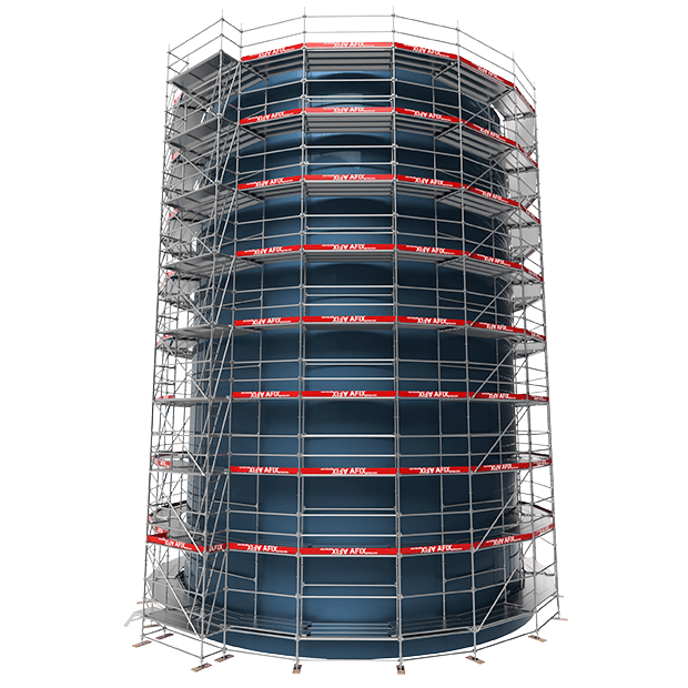 Afixfast X52 scaffolding for round constructions