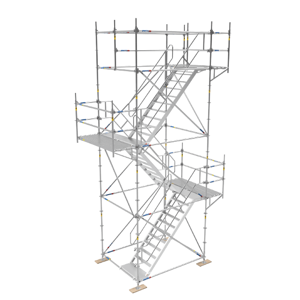 Afixfast X52 échafaudage d'industrie avec escaliers d'aluminium