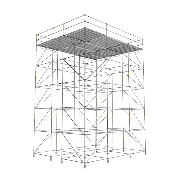 Afixfast X52 space scaffold with walking platform