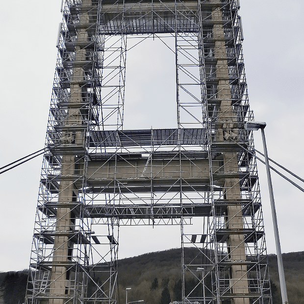 Afixfast X52 spann scaffold for bridge renovation