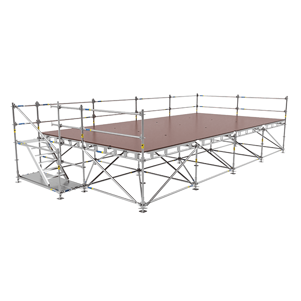 Afixfast X52 stage scaffold with aluminium stairs