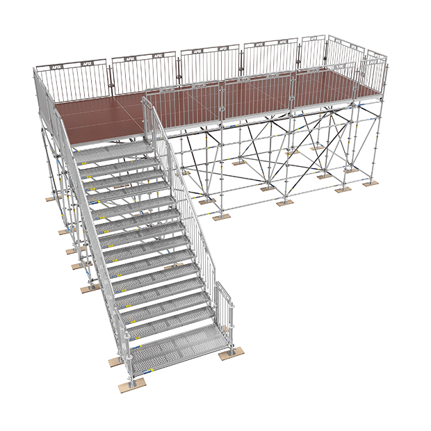 Afixfast X52 échafaudage de stade avec escalier public et les limons