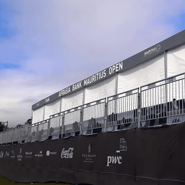 Afixfast X52 grandstand scaffold for events with child friendly railing