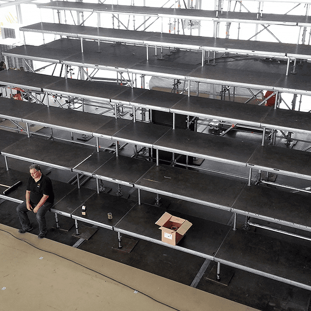 Afixfast X52 grandstand scaffold with seating