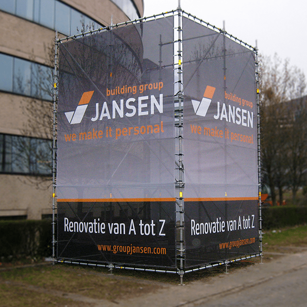 Afixfast X52 event scaffold for advertising banners