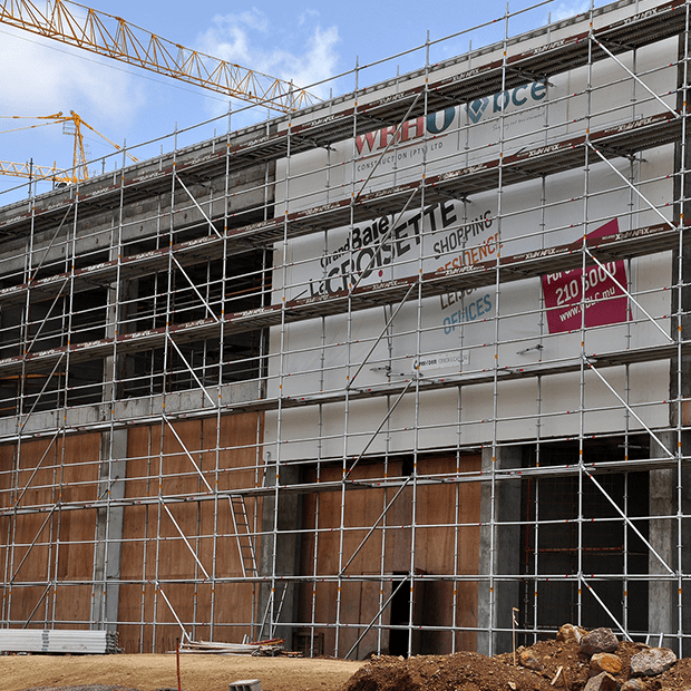 Afixfast X52 facade scaffold with ladder deck