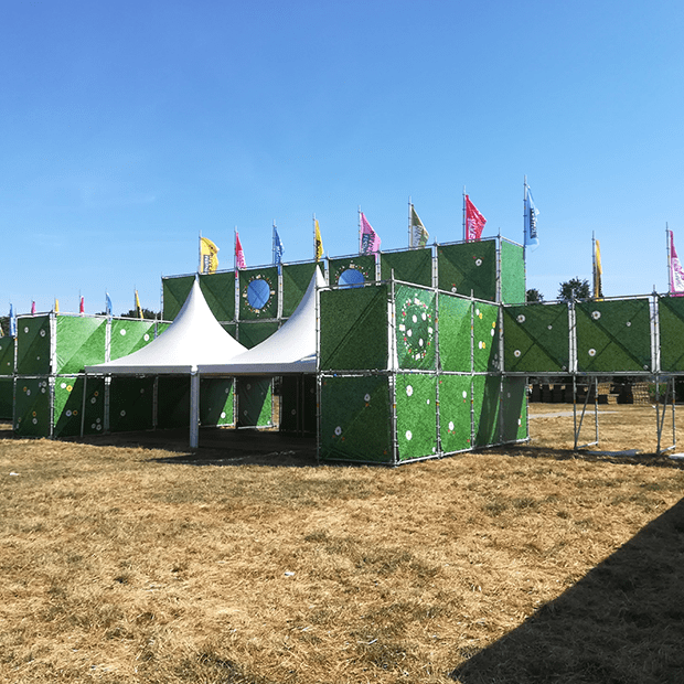 Afix fast X52 stage scaffold and event scaffold for Rijvers festival - Zomergem