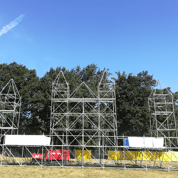 Afix fast X52 stage scaffold and event scaffold for Rijvers festival - Zomergem