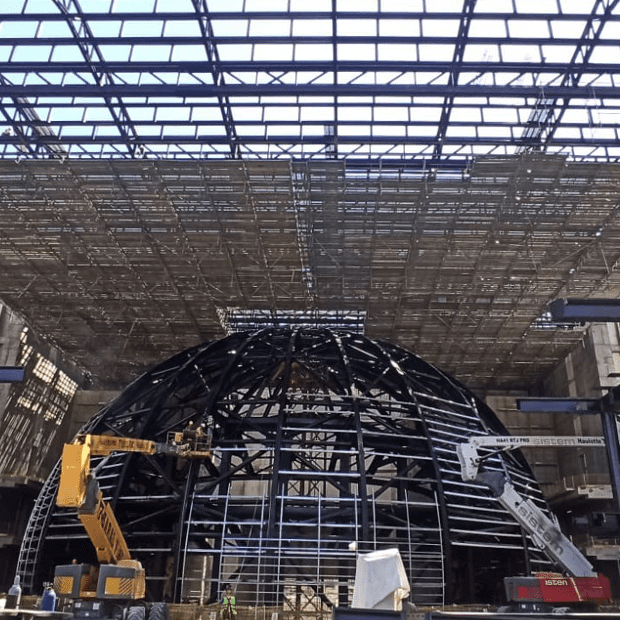 Afix fast X52 hanging scaffold construction - infrastructure - Atatürk cultural centre