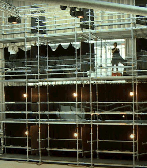 Afix scaffold lodges as anti-corona bubbles in De Central Ghent