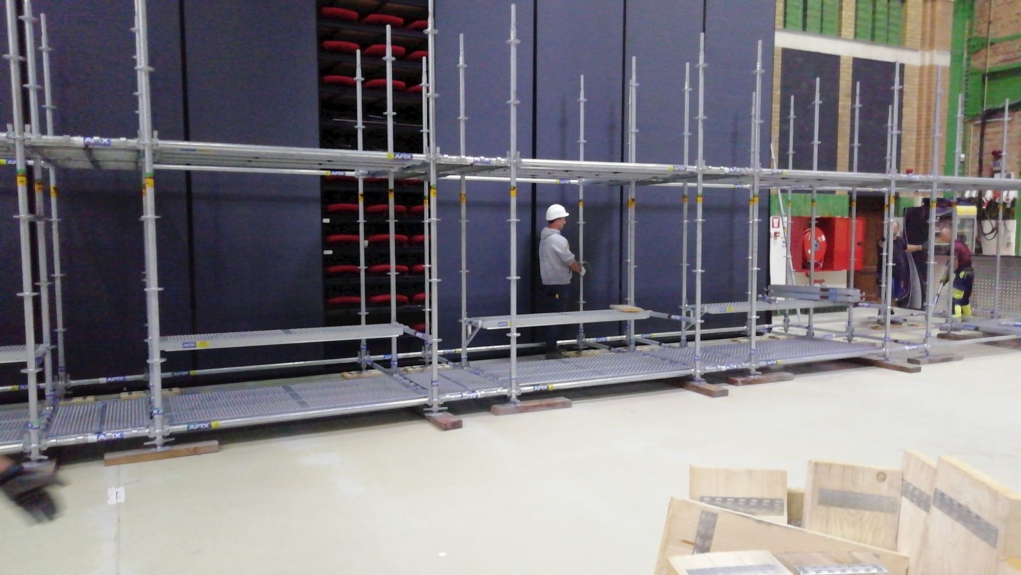 Afix scaffold lodges as anti-corona bubbles in De Central Ghent