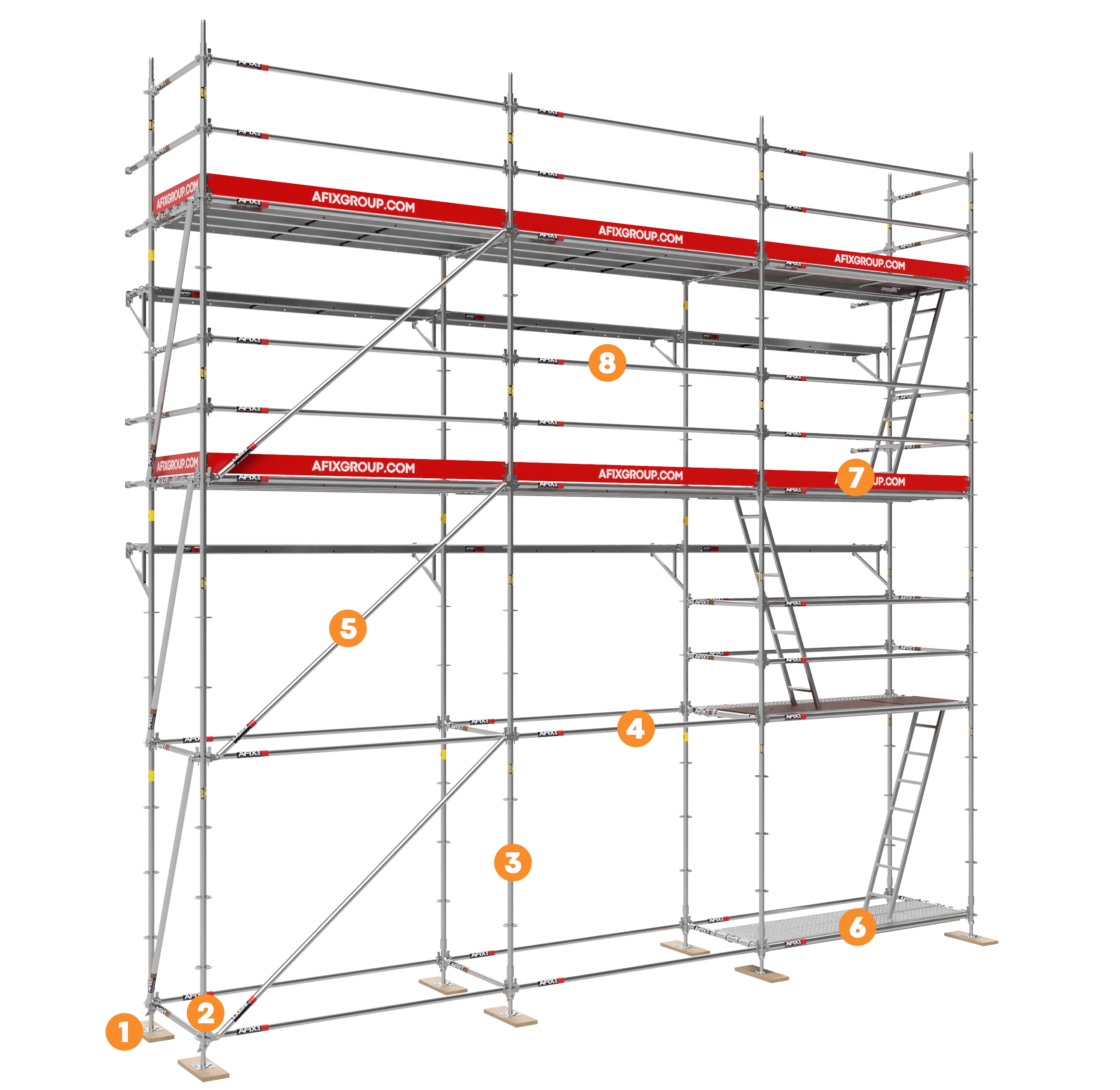 Afixfast X52 basic scaffolding setup 3X4
