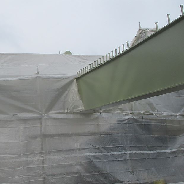 Afix fast X52 shrinkwrap scaffold for sandblasting work - Victor Buyck
