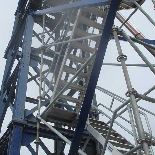 Afix fast X52 shrinkwrap scaffold for sandblasting work - Victor Buyck
