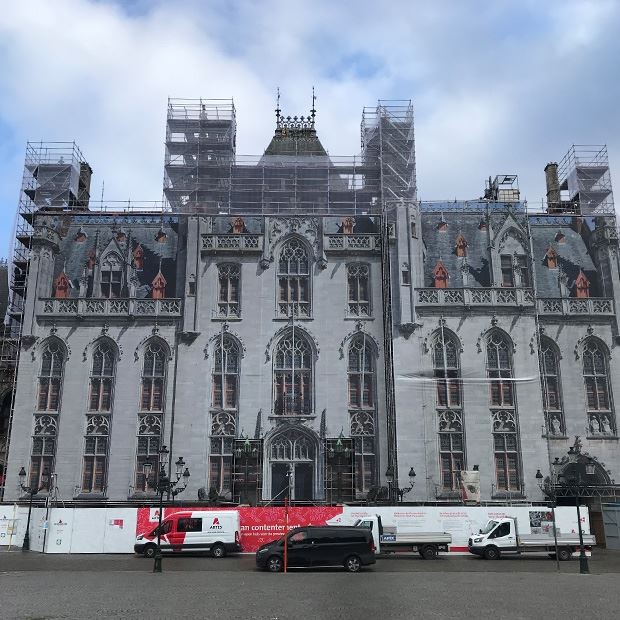 Afix fast X52 renovation scaffold provinciehof Bruges - Artes
