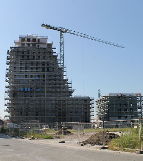 Afix fast X52 facade scaffold New Docks Ghent - Artes