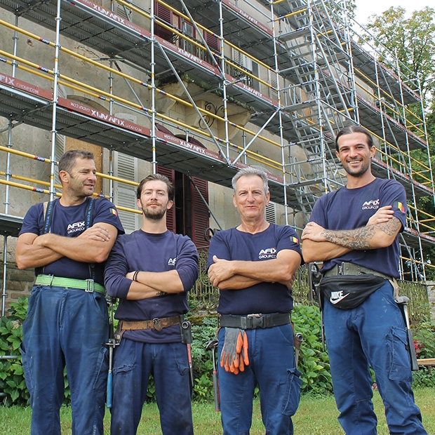 Afix fast X52 renovation scaffold Castle Planckaert - Lurcy