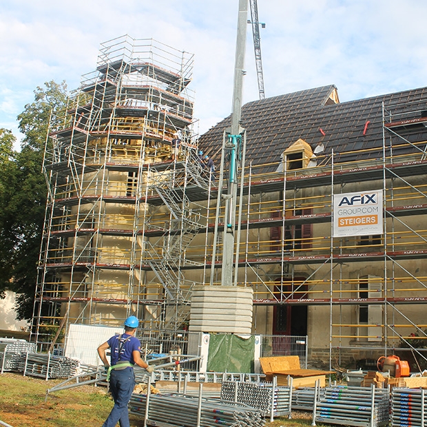 Afix fast X52 renovation scaffold Castle Planckaert - Lurcy