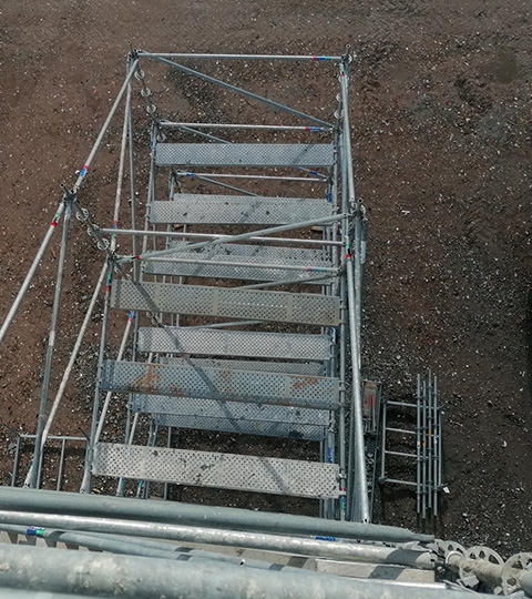 Afix fast X52 access stairs for new construction in Zandvoorde - Vaneenoo