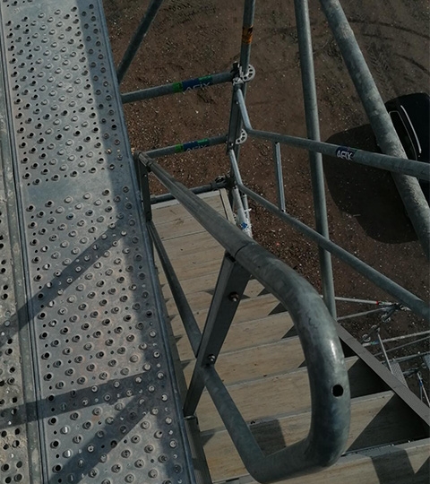 Afix fast X52 access stairs for new construction in Zandvoorde - Vaneenoo