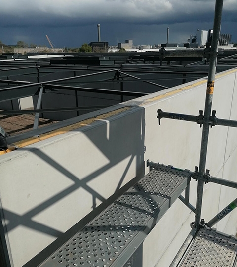 Afix fast X52 access stairs for new construction in Zandvoorde - Vaneenoo