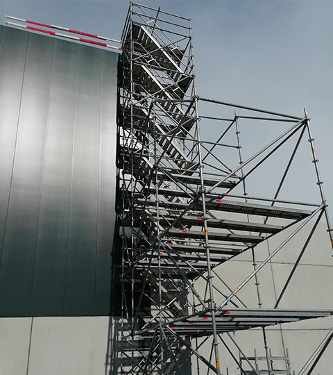 Afix fast X52 access stairs for new construction in Zandvoorde - Vaneenoo