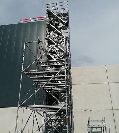 Afix fast X52 access stairs for new construction in Zandvoorde - Vaneenoo