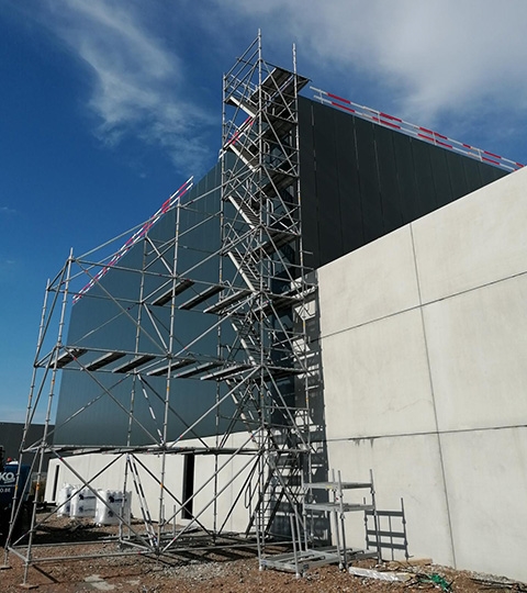 Afix fast X52 access stairs for new construction in Zandvoorde - Vaneenoo