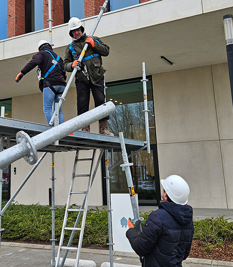 Afix group safety training Artes facade scaffolding