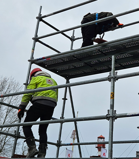 Afix group safety training Artes facade scaffolding